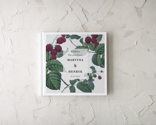  botaniczne księgi pamiątkowe i albumy na wpisy gości weselnych, wybierz swoja tresc rustykalny