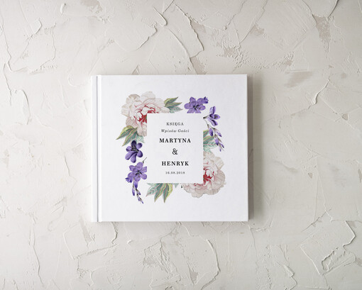  botaniczne album ślubny do wpisów gości weslnych, wybierz swoja tresc rustykalny