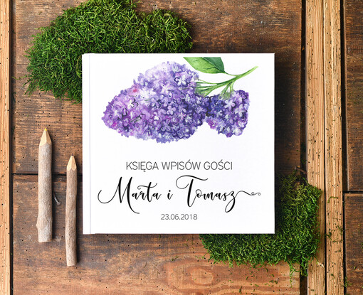  botaniczne pamiatkowa ksiega gosci weselnych, w stylu rustykalnym wasze imiona i treść