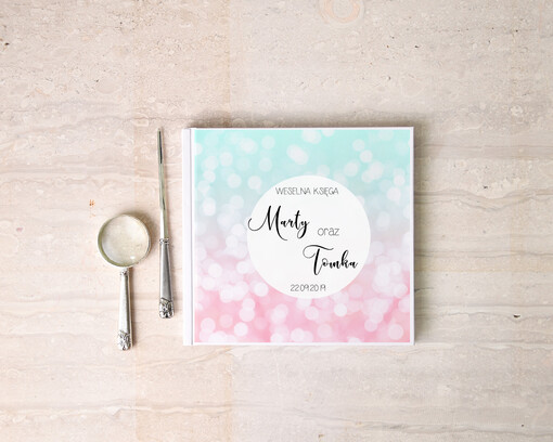  botaniczne album na zdjęcia ślubne i wpisy gości weselnych, w stylu rustykalnym wasze imiona i treść