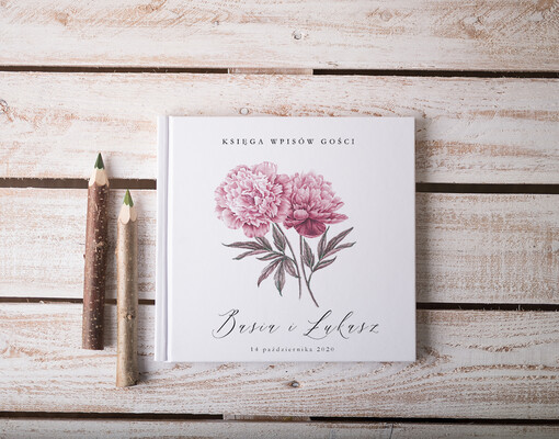  botaniczne ksiega gosci do wklejania zdjec i wpisy gosci, w stylu boho wasze imiona i data