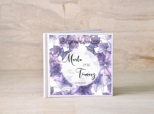  botaniczne księga gości weselnych personalizowna, rustykalna z waszymi imionami