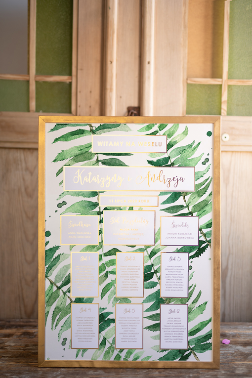  Glamour welurowe zielony planer ślubny plan usadzenia gości na weselu złote lub srebrne napisy rustic glam style