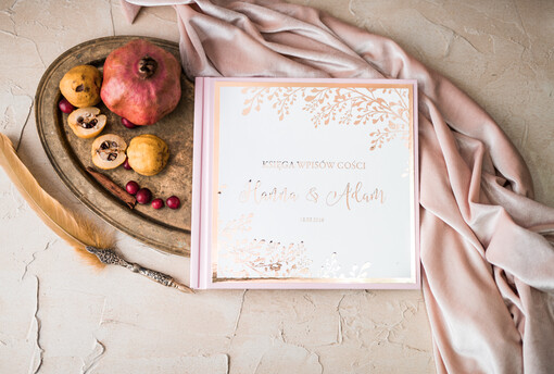  glamour pamiatkowa ksiega gosci weselnych, wasze imiona złocone lub srebrzone