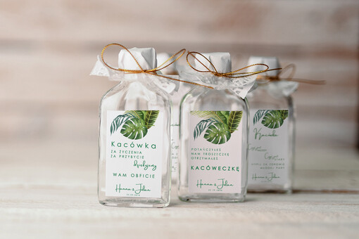  Butelki podziękowania od pary młodej na ślubie  buteleczki na alkohol  