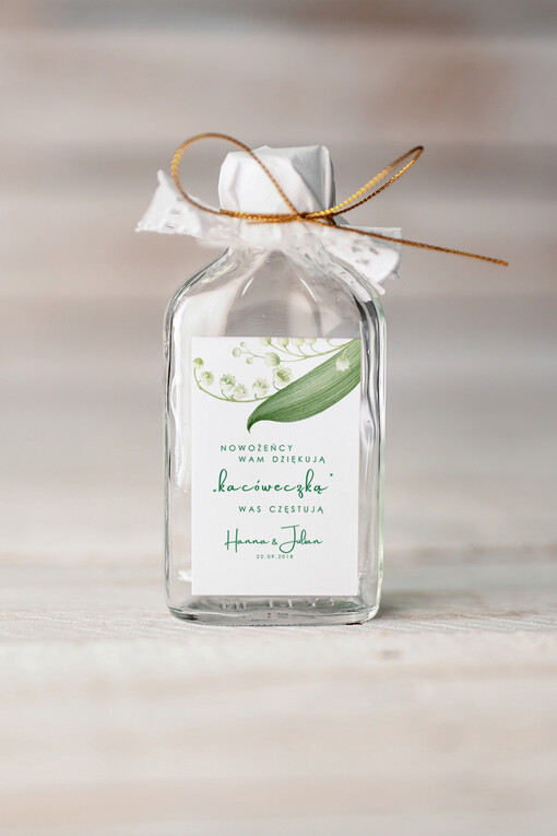  Butelki prezenty dla gości na weselu, buteleczki na nalewki wesele