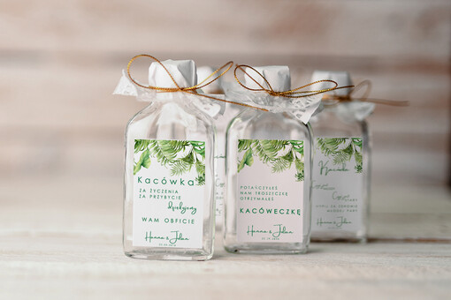  Butelki podziękowania dla gości weselnych za przybycie, buteleczki 100 ml prezent dla gości