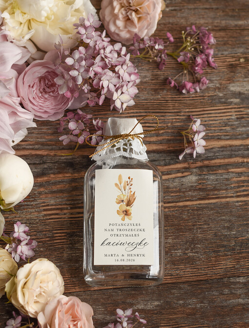  Butelki   prezent dla gości na weselu podziękowania dla gości weselnych, buteleczki 100 ml prezent dla gości na weselu, prezenty dla gości weselnych, kacówka, butelka na własny trunek na prezent dla gości