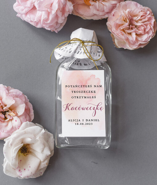  Butelki prezenty ślubne dla gości weselnych, setki piersiowki buteleczki