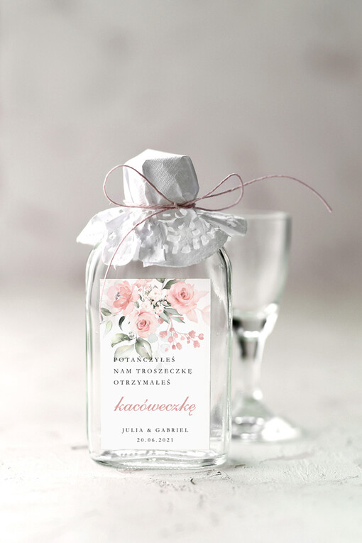  Butelki ślubne upominki dla gości weselnych, kacowki buteleczki na nalewki