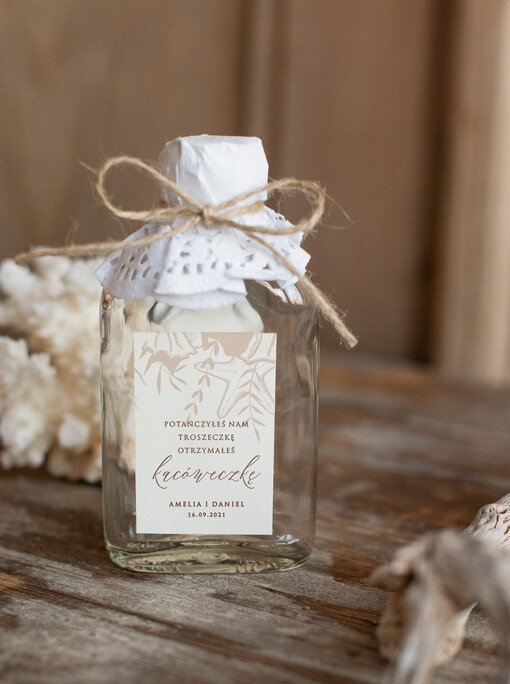  Butelki podziękowania dla gości po weselu, kacóweczki do własnego wypełnienia