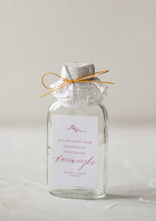  Butelki podziękowania dla gości weselnych podziękowanie za przybycie kacóweczka do własnego wypełnienia   