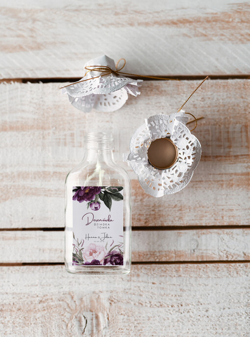  Butelki prezenty ślubne dla gości weselnych, kacóweczka do własnego wypełnienia