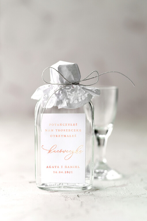  Butelki podziękowania dla gości po weselu, mini buteleczki na wesele