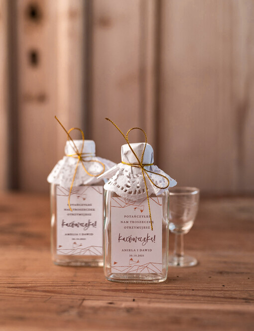  Butelki podziękowanie dla gości weselnych, malutkie buteleczki na alkohol