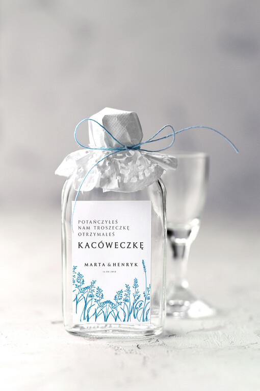  Butelki podziękowania prezenciki dla gości weselnych, buteleczki 100 ml ślubne kacowki