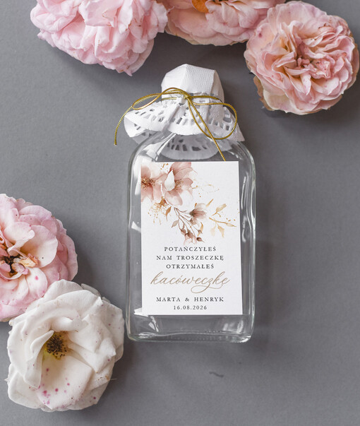 Butelki prezent dla gości na weselu podziękowania dla gości weselnych, buteleczki 100 ml prezent dla gości na weselu, prezenty dla gości weselnych, kacówka, butelka na własny trunek na prezent dla gości