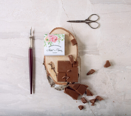  Czekoladki podziękowania dla gości weselnych, czekoladka personalizowana