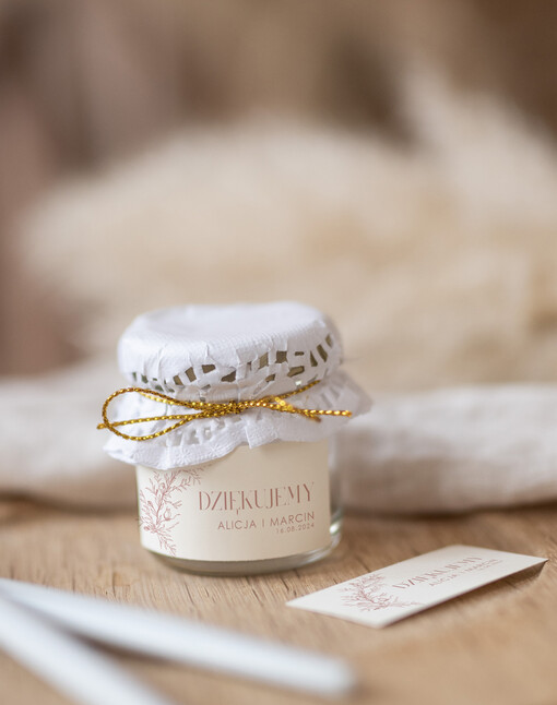  Miody i słoiczki Nutella prezenciki dla gości weselnych, sloiczki do miodu