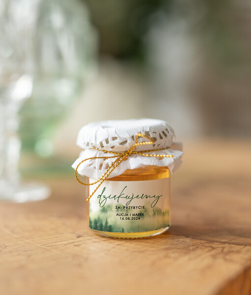  Miody i słoiczki Nutella pomysł na prezenty dla gości weselnych, podziękowanie dla gości weselnych, miodki na podziękowania dla gości, prezenty dla gości weselnych, słoiczek z miodem