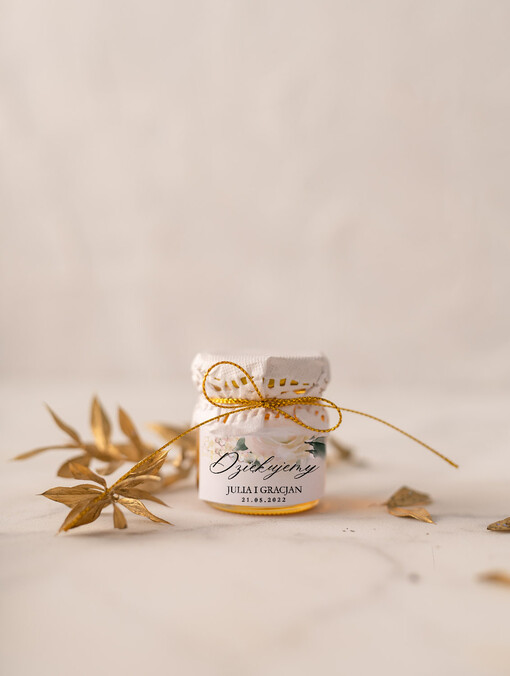  Miody i słoiczki Nutella podziękowanie dla gości weselnych, mini sloiczki miod