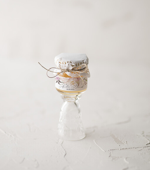  Miody i słoiczki Nutella prezenciki dla gości weselnych słodkie zaskoczenie mały miodek  