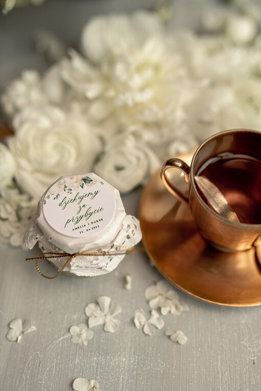  Miody i słoiczki Nutella upominki ślubne od pary młodej dla gości weselnych, słoiczek miodu