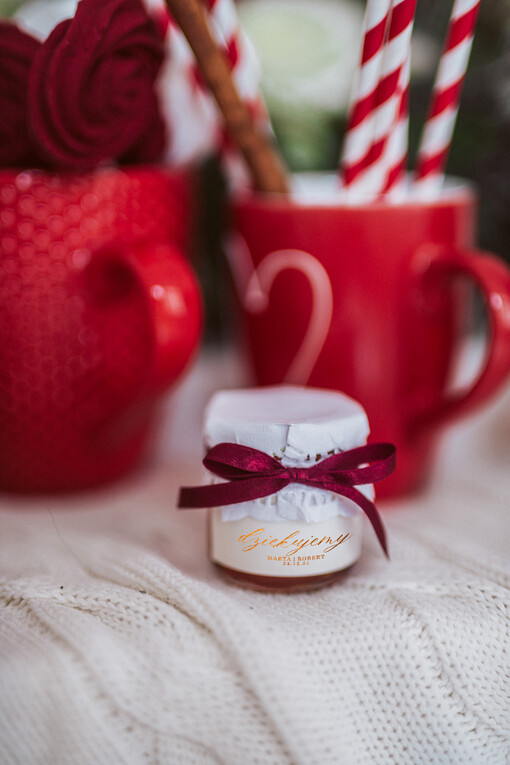  Miody i słoiczki Nutella prezencik dla gości weselnych, miód małe słoiczki