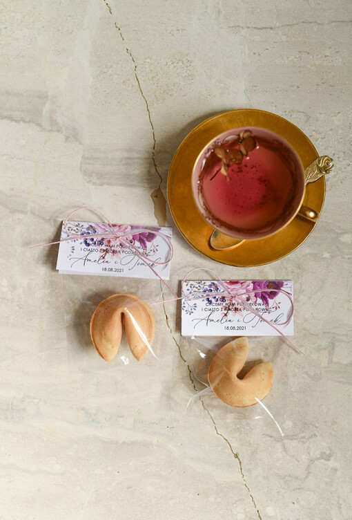  Ciasteczka z wróżbą prezent dla gości weselnych, ciastko z wróżbą