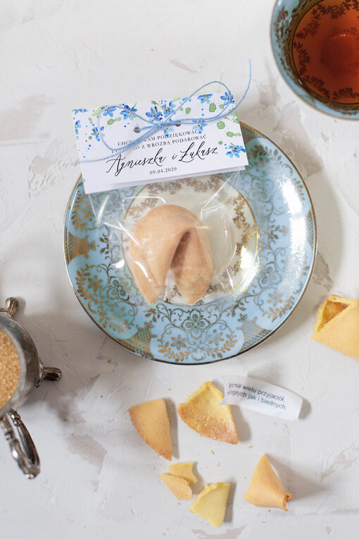 Ciasteczka z wróżbą upominki podziękowania za przybycie po ślubie, ciasteczka wróżbą i z podziekowaniem