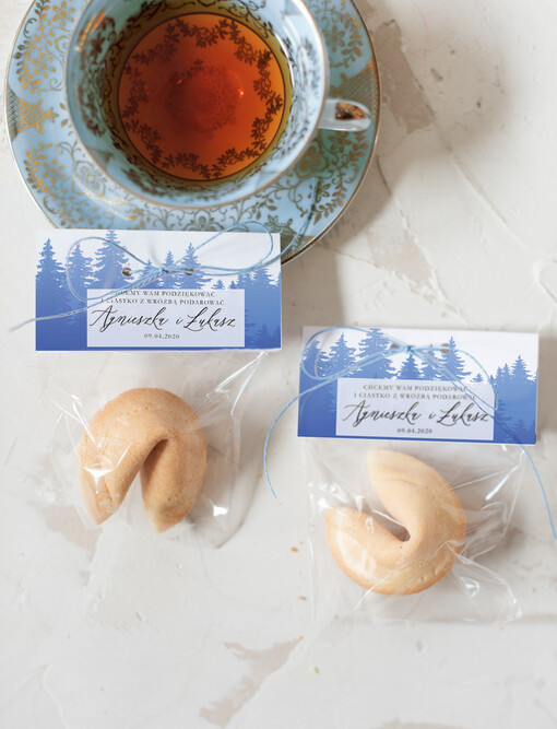 Ciasteczka z wróżbą ślubne upominki dla gości weselnych, chińskie ciastko z wróżbą