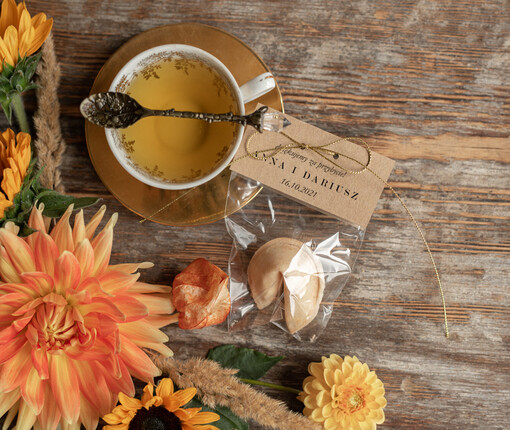  Ciasteczka z wróżbą pamiątki dla gości weselnych, ciasteczka wróżbą i z podziekowaniem