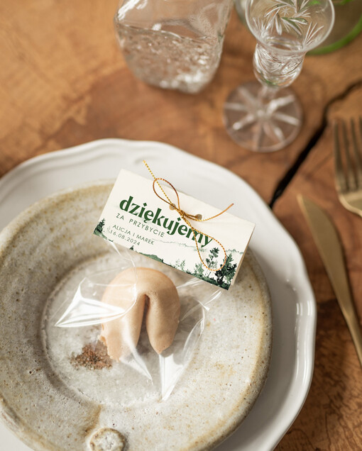  Ciasteczka z wróżbą podziekowania dla gosci weselnych, ciastko z wróżbą