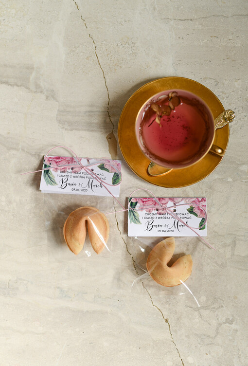  Ciasteczka z wróżbą cudowne podziękowania, ciastko z dedykacja i wrozba