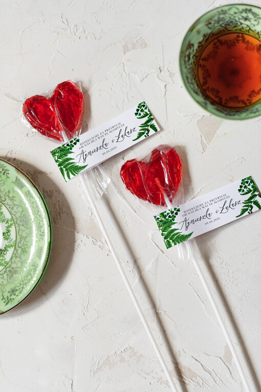  Lizaki ślubne upominki dla gości spersonalizowane łakocie   