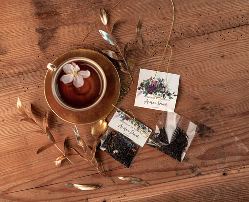  Saszetki prezencik dla gości weselnych  mala saszetka z kawą lub herbatką    