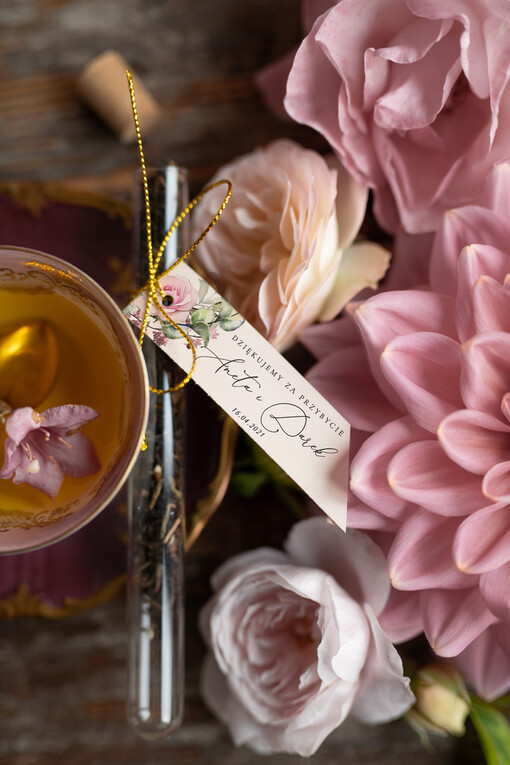  Fiolki upominki dla gości weselnych  fiolka z herbata lub kawa    