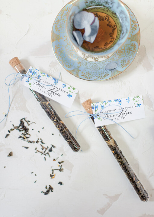  Fiolki podziękowania dla gości weselnych w formie smakowitej kawy   