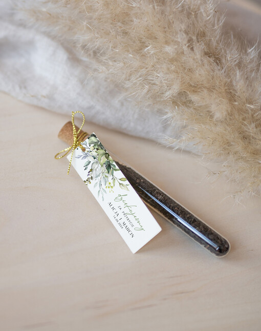  Fiolki prezenty dla gości weselnych, piękne podziękowania dla gości weselnych, ręcznie zdobione fiolki z herbatą, fiolki na herbatę, podziękowania dla gości herbata 