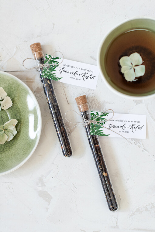  Fiolki ślubne podziękowania dla gości weselnych w formie aromatycznej kawy   