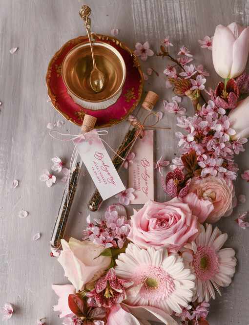  Fiolki prezenty dla gości na weselu aromatyczne podziękowania piękne fiolki na herbatę    