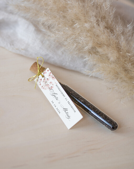  Fiolki wyjątkowe podziękowanie dla gości weselnych, piękne podziękowania dla gości fiolka z herbata, szklana fiolka z herbatką lub kawą 