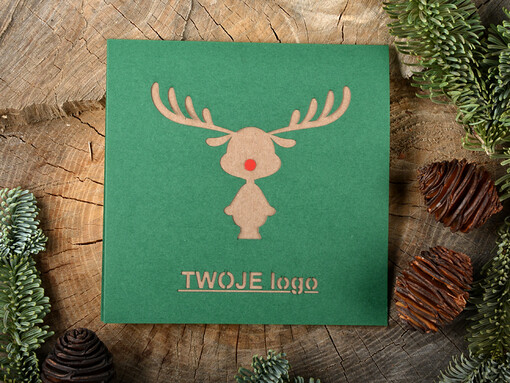  laserowe kartka swiateczna z logo twojej firmy, karnety bożonarodzeniowe i na nowy rok wycianane laserowo
