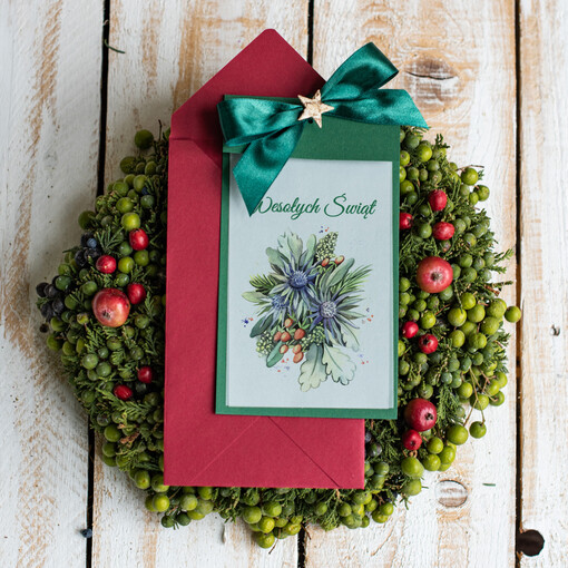  retro biznesowe kartki świąteczne z logo, retro