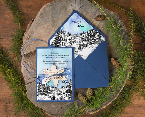  natural kartka swiateczna z twoim logo, naturalne