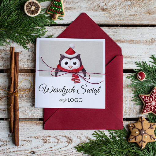  Retro/nowoczesne kartki swiateczne z logo firmy, karnety bożonarodzeniowe i na nowy rok