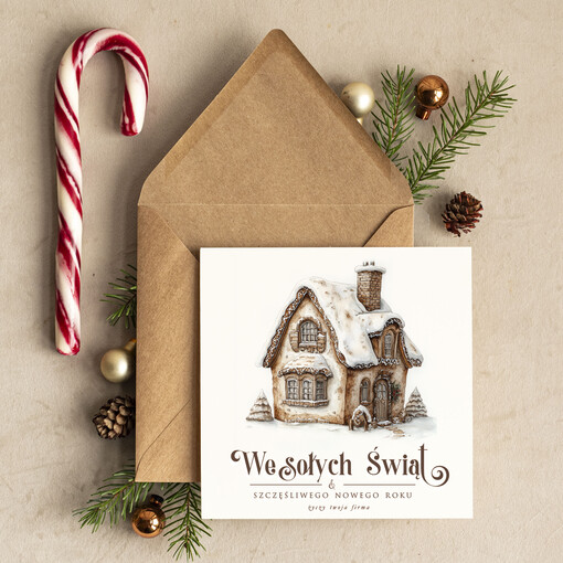  Retro/nowoczesne biznesowe kartki świąteczne z Twoim logo, świąteczne kartki dla firm z logo, kartki świąteczne dla pracowników 