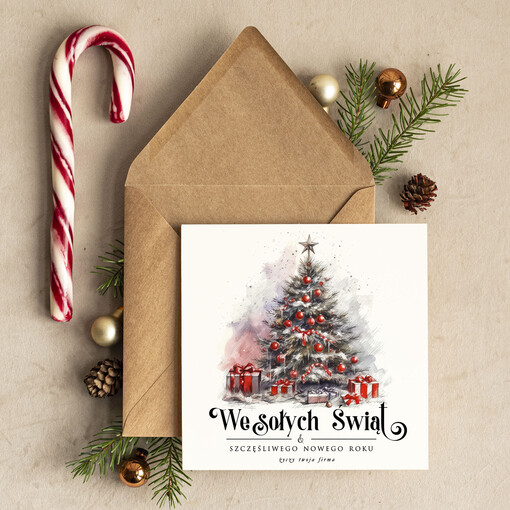  Retro/nowoczesne  kartki swiateczne z logo firmy, biznesowa kartka świąteczna, bożonarodzeniowa kartka firmowa, noworoczne kartki z życzeniami dla klientów