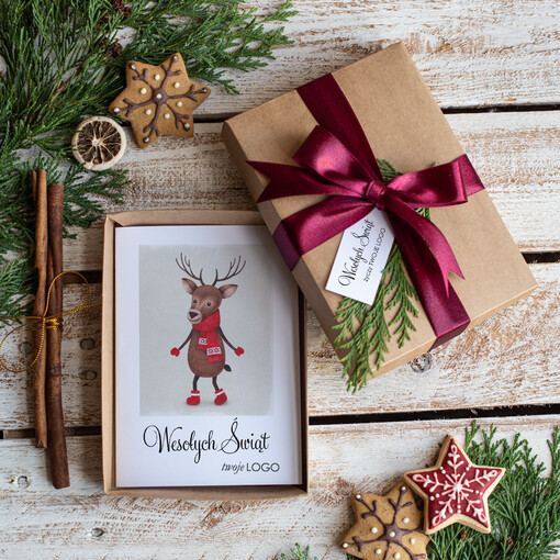  kartka pudełko kolorowa kartka świąteczna kartki świąteczne dla firm z logo    