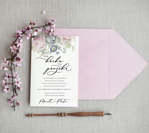  Zmień datę Ślubu zmień datę ślubu karta dopasowana do zaproszeń wyślij informację do swoich gości 